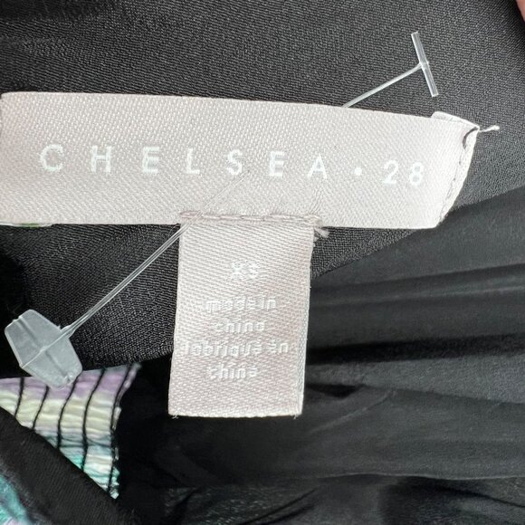 Chelsea28 Abstract Halter Tiered A-Line Mini Dress Purple Turquoise XS NWOT - Picture 6 of 8